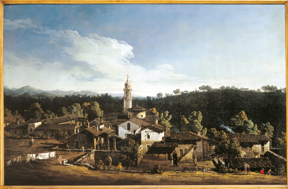 View Of Gazzada Canvas Art - (24 x 18)