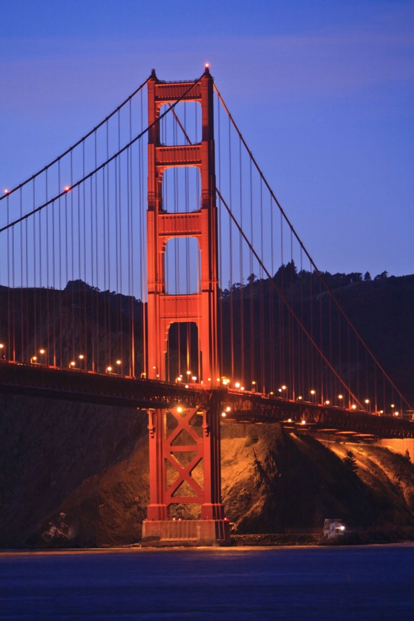View Of Golden Gate Bridge At Dusk San Francisco California United States Of America Canvas Art - Stuart Westmorland Design Pics (12 x 19)