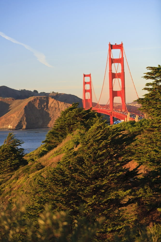 View Of Golden Gate Bridge San Francisco California United States of America Canvas Art - Stuart Westmorland Design Pics (12 x 19)