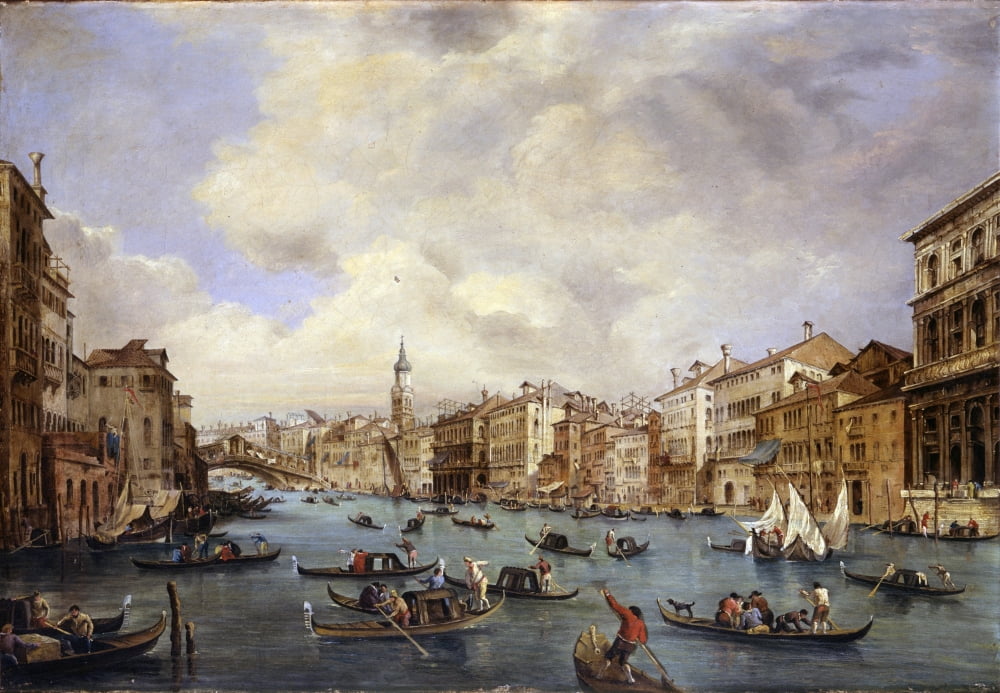 View Of Grand Canal Canvas Art - (36 x 24)