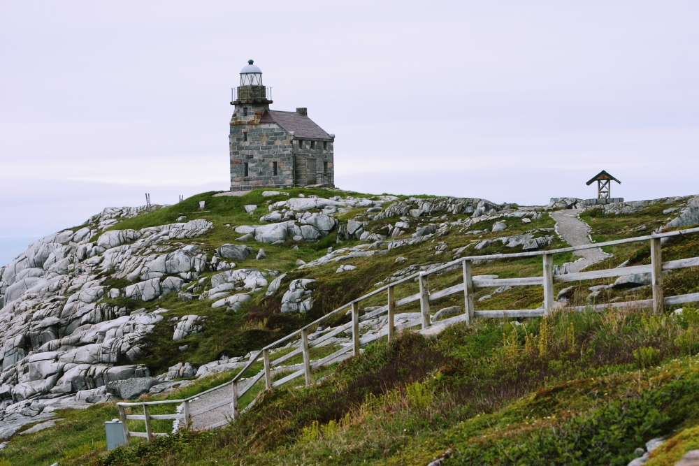 View Of Lighthouse Rose Blanche Newfoundland Canada Canvas Art - Yves Marcoux Design Pics (34 x 22)