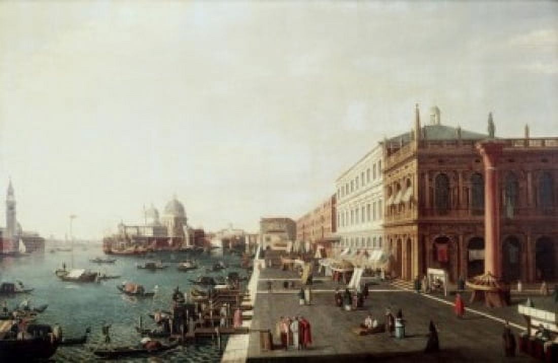 View Of Molo In Venice #1 Bellotto Bernardo(1721-1780 Italian) Canvas Art - Bernardo Bellotto (24 x 36)