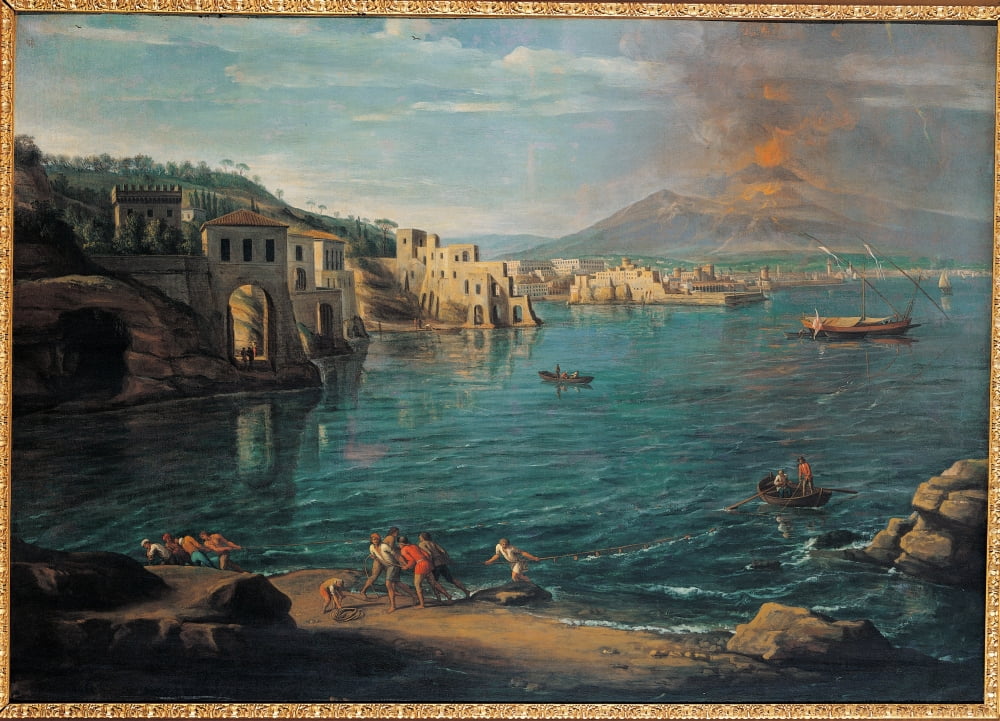 View Of Naples From Posillipo Canvas Art - (36 x 24)
