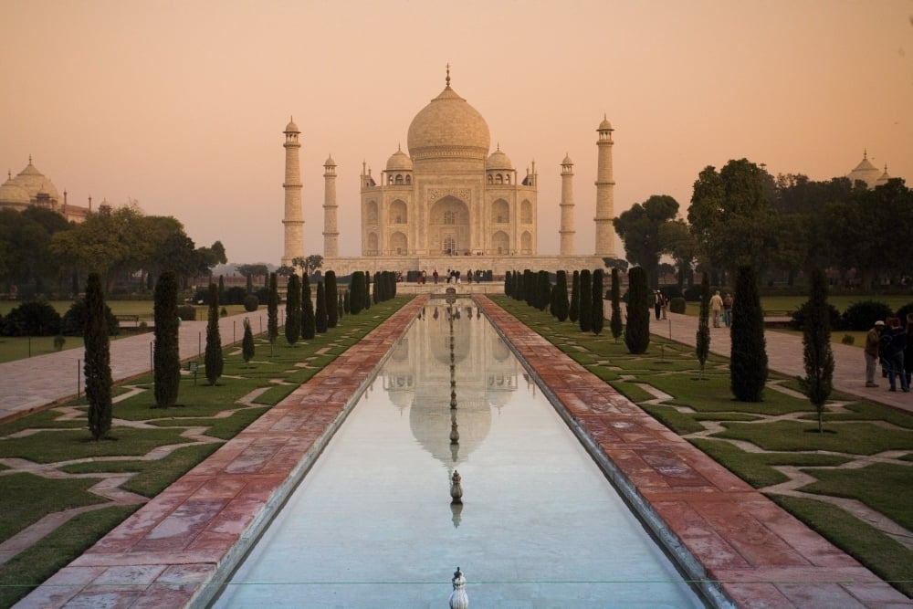 View Of Taj Mahal Reflecting In Pond Taj Mahal Agra India Canvas Art - David DuChemin Design Pics (38 x 24)