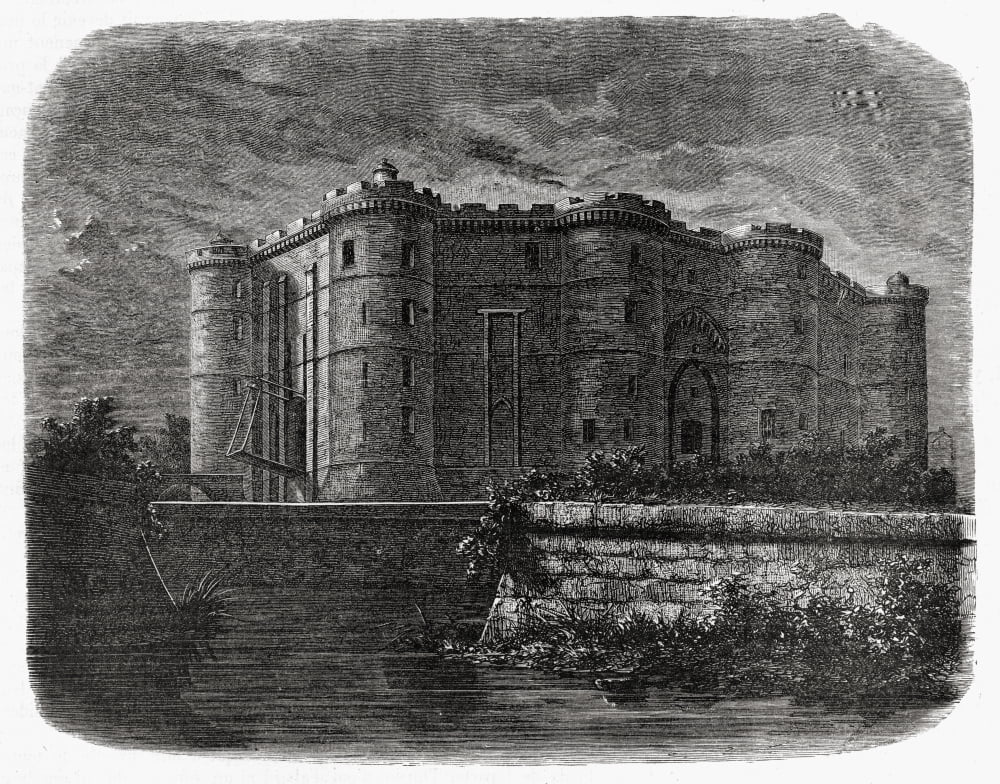 View Of The Bastille France From Histoire De La Revolution Francaise By Louis Blanc Canvas Art - Ken Welsh Design Pics (17 x 13)