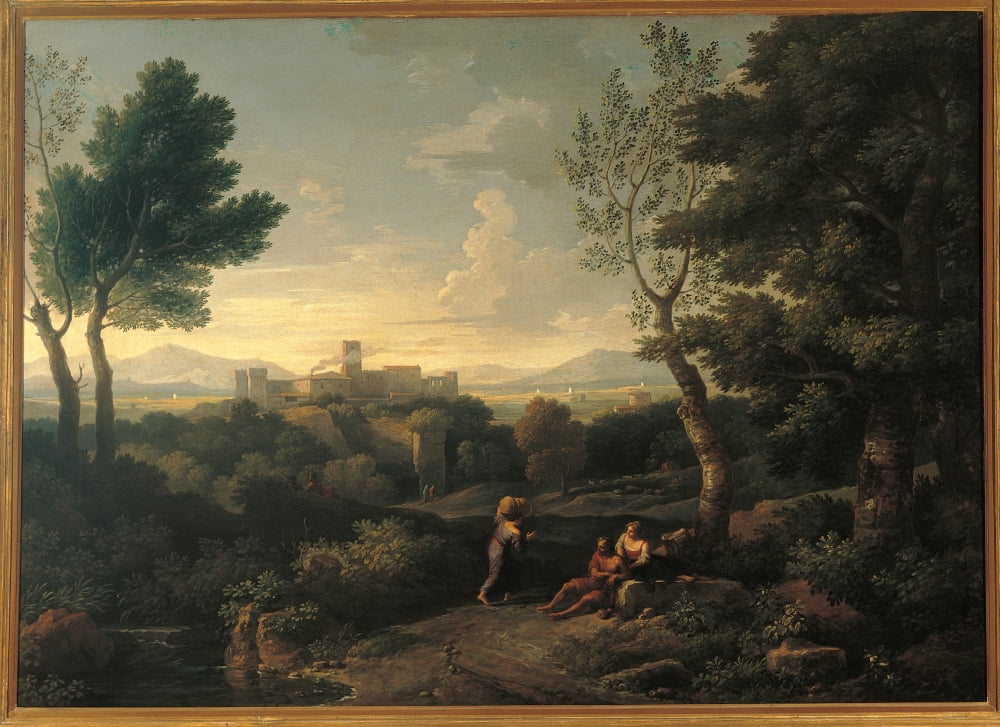 View Of The Castle Of Lunghezza Canvas Art - (24 x 18)