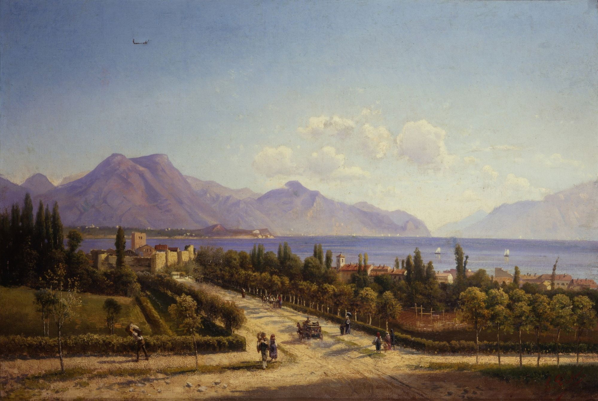 View Of The Garda Lake Canvas Art - (24 x 18)