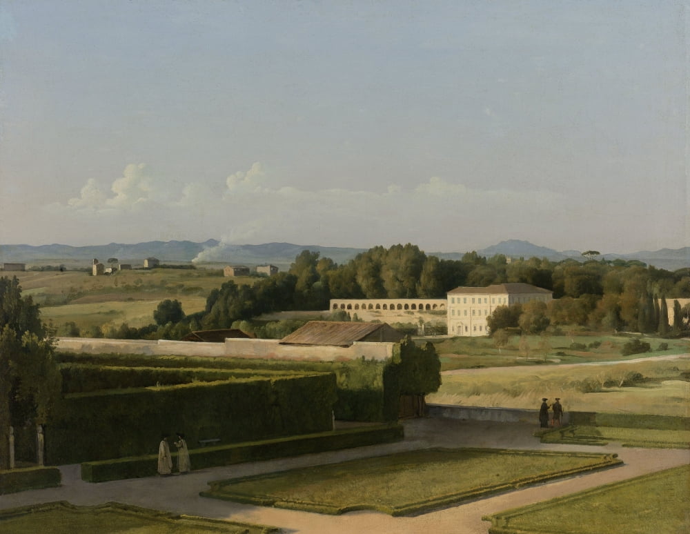 View Of The Gardens Of Villa Medici Canvas Art - (36 x 24)