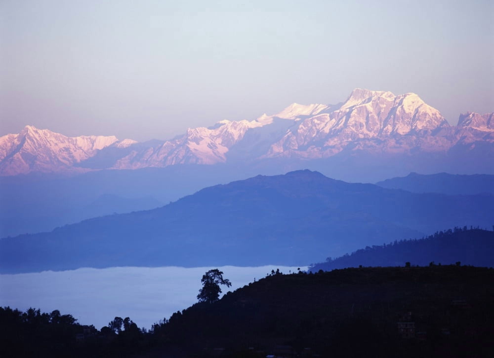 View Of The Himalayas In Gorkha Region Canvas Art - Chris Caldicott Design Pics (36 x 26)