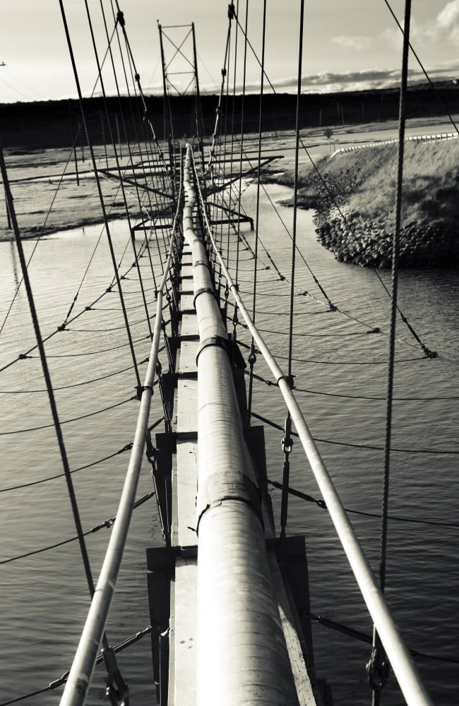 View Of The Insulated Pipe Taking Waste Water Out To The Sewage Lagoon Kotzebue Arctic Alaska Canvas Art - Kevin Smith Design Pics (22 x 34)