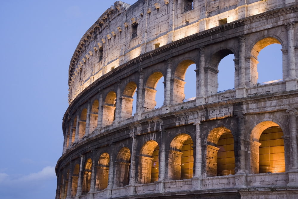 View Of The Roman Coliseum In Rome Canvas Art - Carlos Sanchez Pereyra Design Pics (38 x 24)