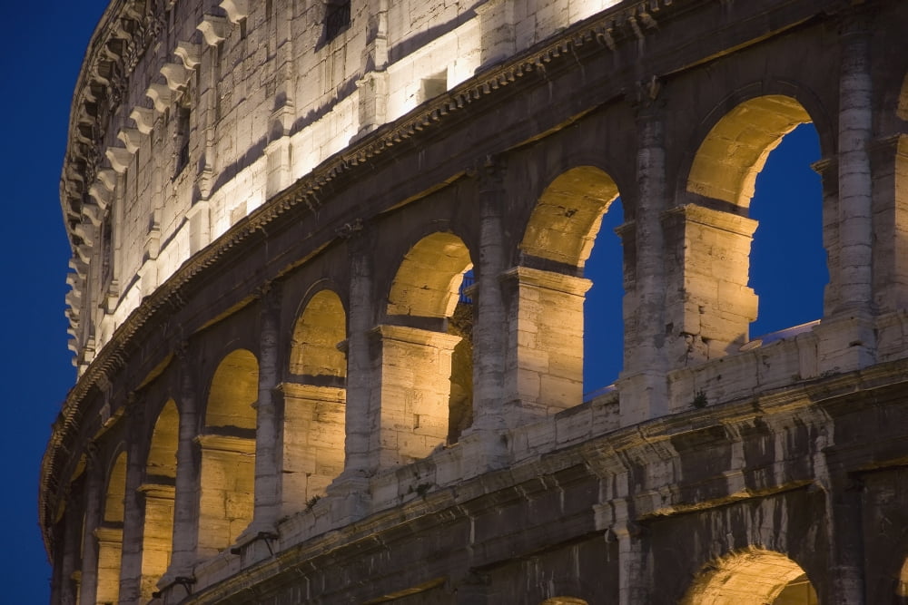 View Of The Roman Coliseum In Rome Canvas Art - Carlos Sanchez Pereyra Design Pics (38 x 24)