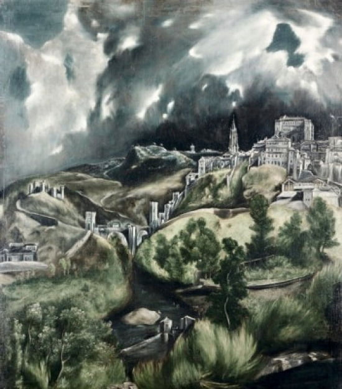 View Of Toledo S1595 El Greco (1541-1614 Greek) Oil On Canvas Metropolitan Museum of Art New York USA Canvas Art - El Greco (24 x 36)