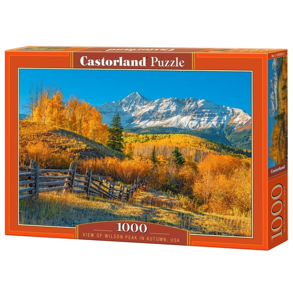 1000 Piece Jigsaw Puzzle, View Of Wilson Peak In Autumn, USA, Rustic autumn mountain landscape, Nature puzzle, Adult Puzzle, Castorland C-105502-2