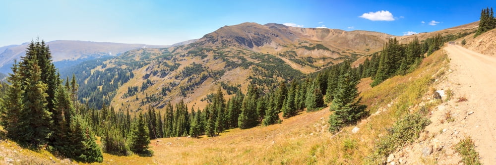 View from Old Fall River Road near the Alpine Visitor Center Rocky Mountain National Park Estes Park Colorado USA Canvas Art - Panoramic Images (36 x 12)