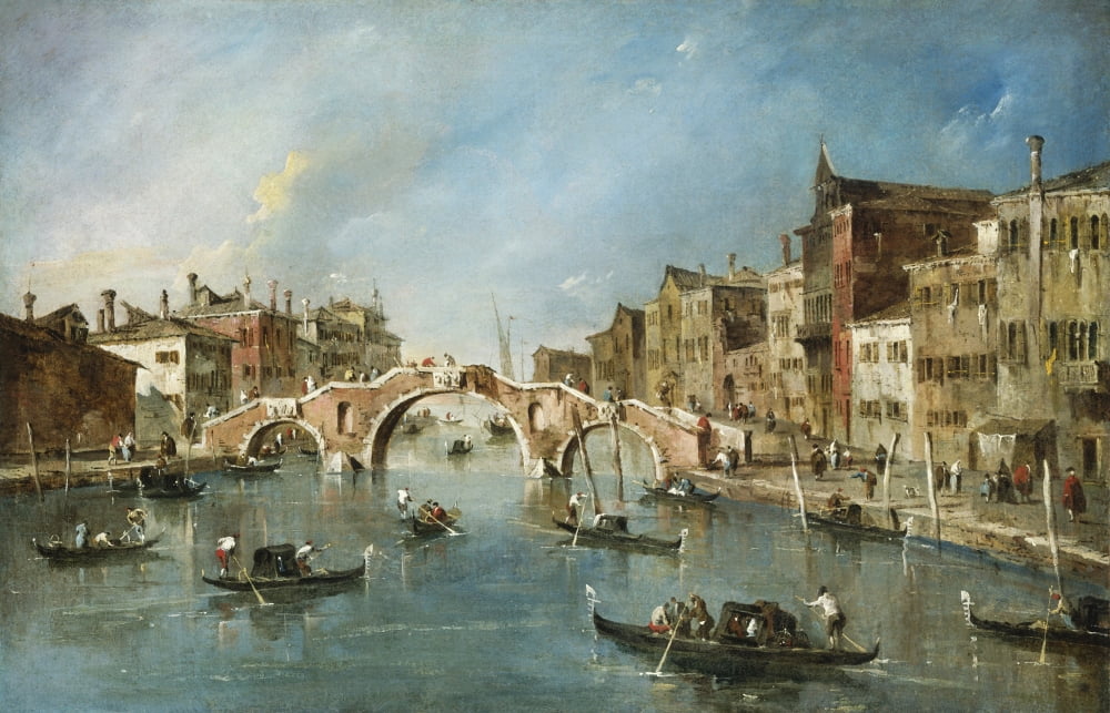 View On The Cannaregio Canal Canvas Art -  (24 x 18)