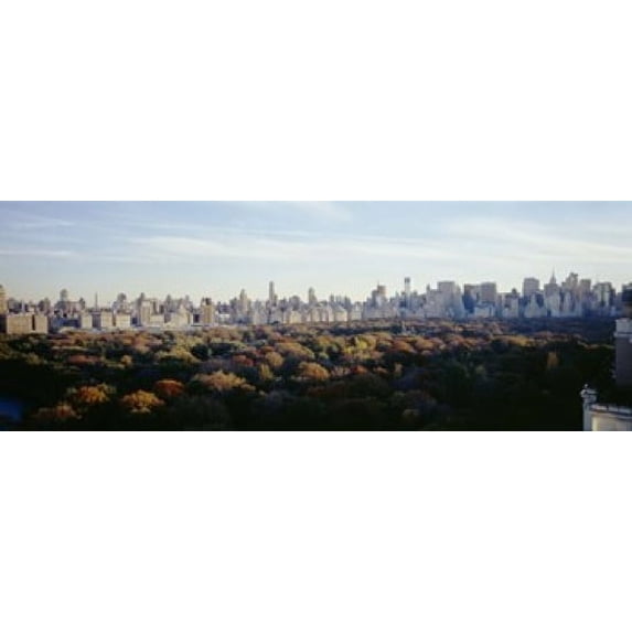 View Over Central Park, Manhattan, NYC, New York City, New York State, USA Poster Print (18 x 7)