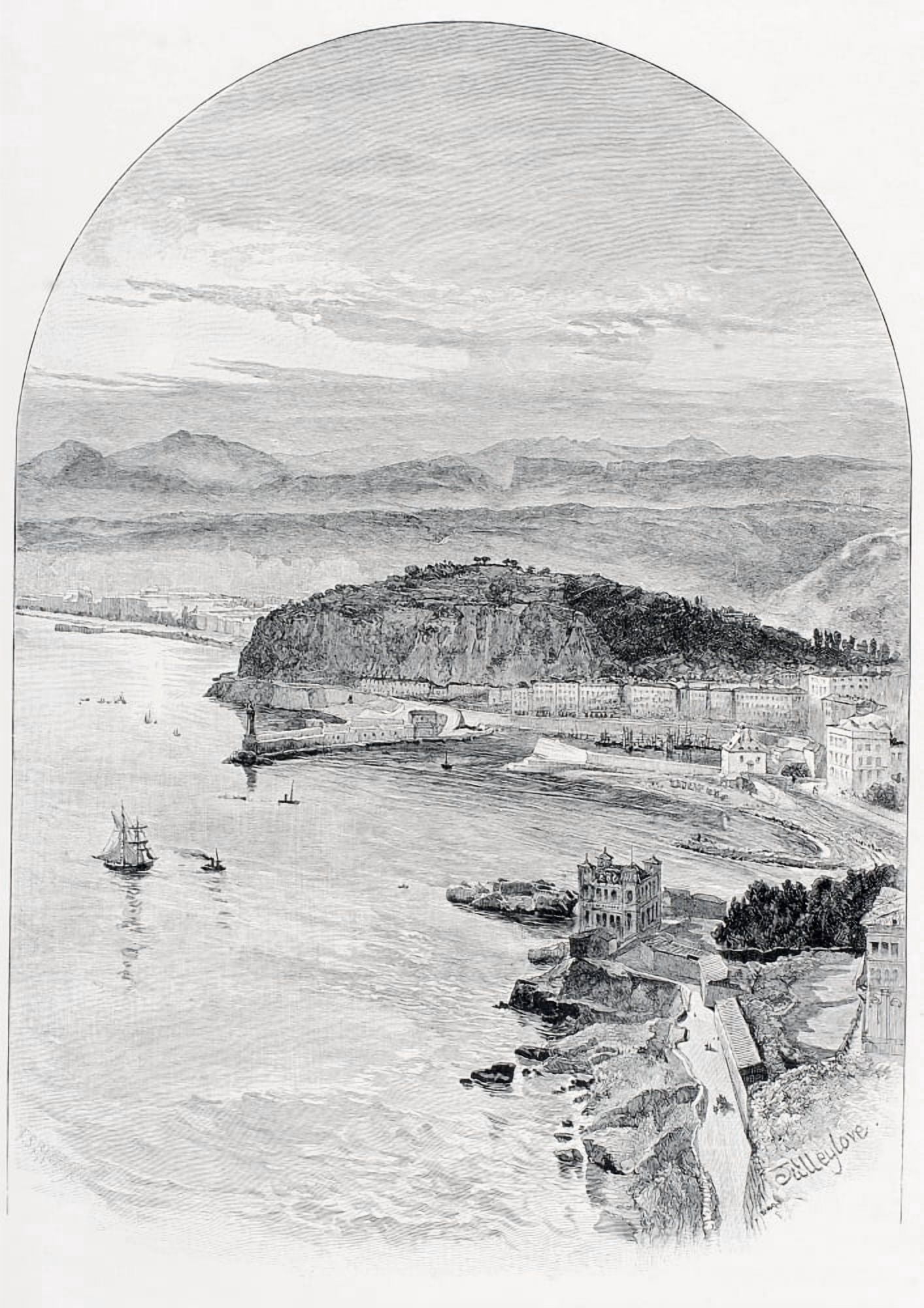 View From The Road To Fort Montalban Nice France By John Fulleylove(1847-1908)From The Picturesque Mediterranean Circa 1890 Canvas Art - Ken Welsh Design Pics (22 x 32)