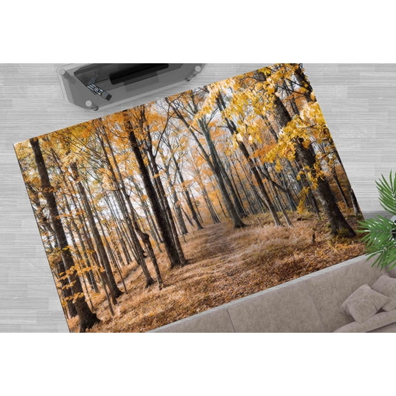 View Rugs, Large Rug, Autumn Landscape Rug, Autumn Leaves Rugs, Customs Rugs, Farmhouse Rug, Gift For The Home Rugs, Office Rugs, Brown Rug, 2.6'x4' - 80x120 cm