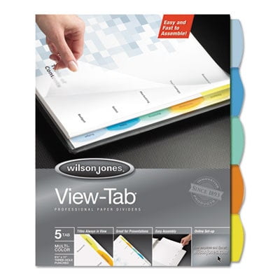 View-Tab Paper Index Dividers, 8-Tab, 11 x 8.5, White, 1 Set View-Tab Paper Index Dividers, 8-Tab, 11 x 8.5, White, 1 Set