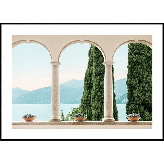 View Through Arches Poster Wall Art, Modern Wall Decor For Living Room Bedroom, 8x12 UNFRAMED