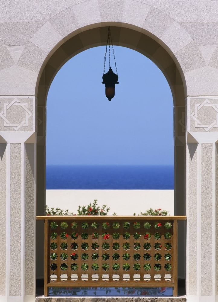 View Through Archway To Beach And Sea Canvas Art - Chris Caldicott Design Pics (12 x 16)