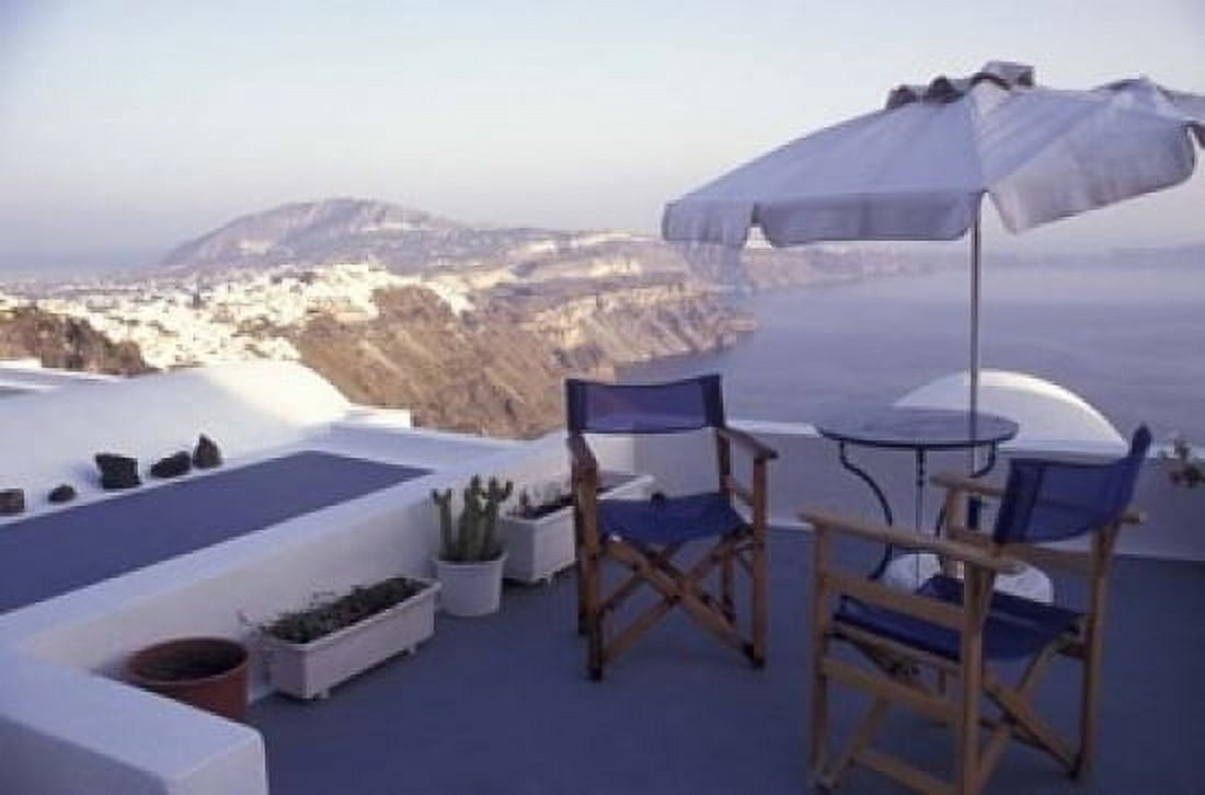 View Toward Caldera Imerovigli Santorini Greece Canvas Art - Connie Ricca DanitaDelimont (24 x 15)