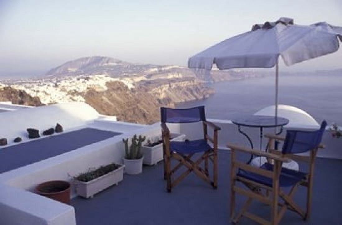View Toward Caldera Imerovigli Santorini Greece Canvas Art - Connie Ricca DanitaDelimont (35 x 24)