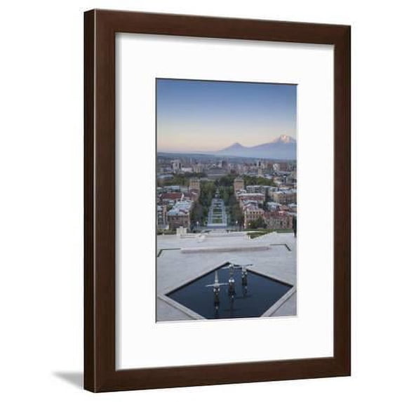 View of Yerevan and Mount Ararat from Cascade, Yerevan, Armenia, Central Asia, Asia, Scenic World Culture Framed Art Print Wall Art by Jane Sweeney Sold by Art.Com