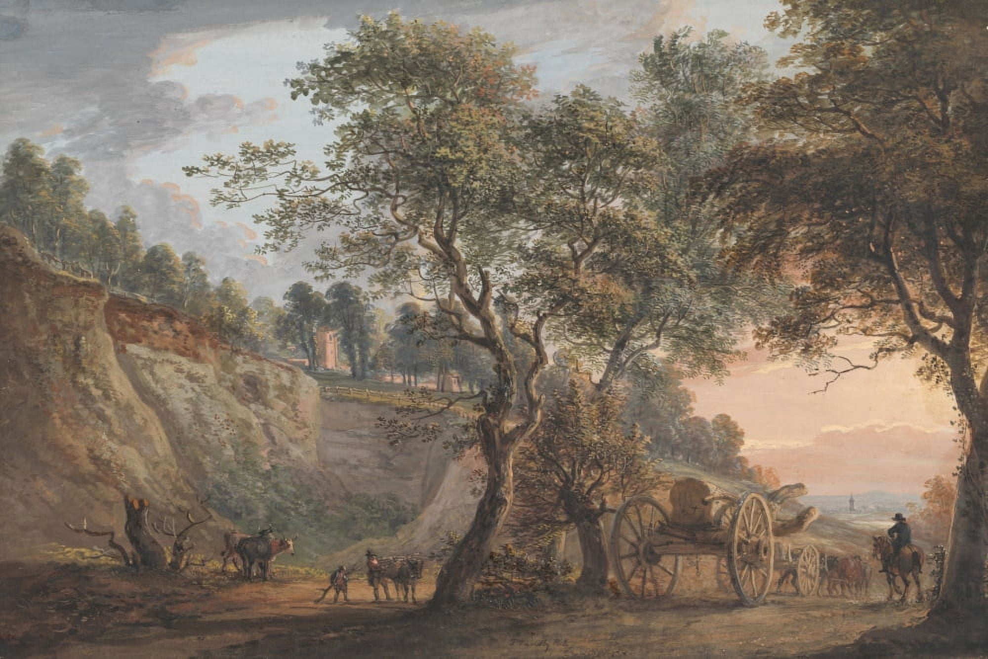 View at Charlton Kent 1783 Canvas Art - Paul Sandby (24 x 36)