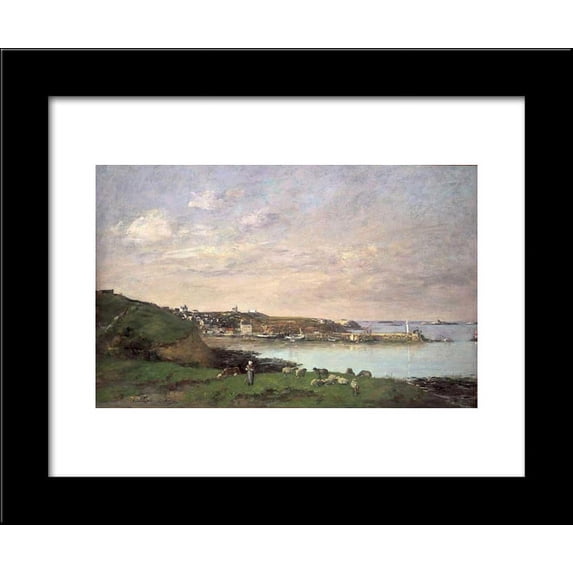 View at Saint-Quay-Portriaux 20x24 Framed Art Print by Eugene Boudin