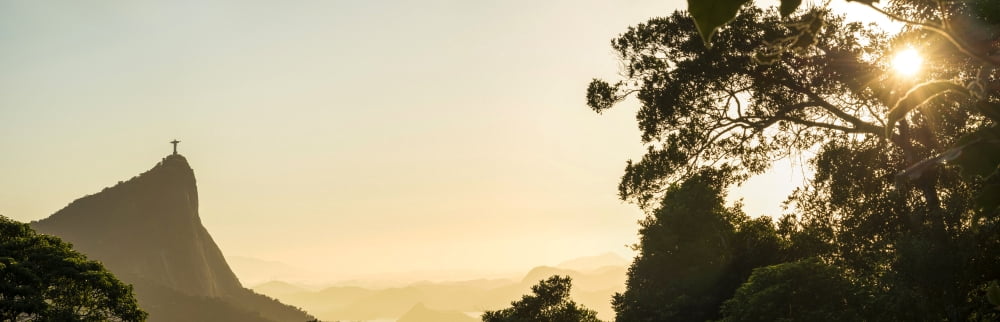 View from Chinese pavilion Rio de Janeiro Brazil Canvas Art - Panoramic Images (36 x 12)