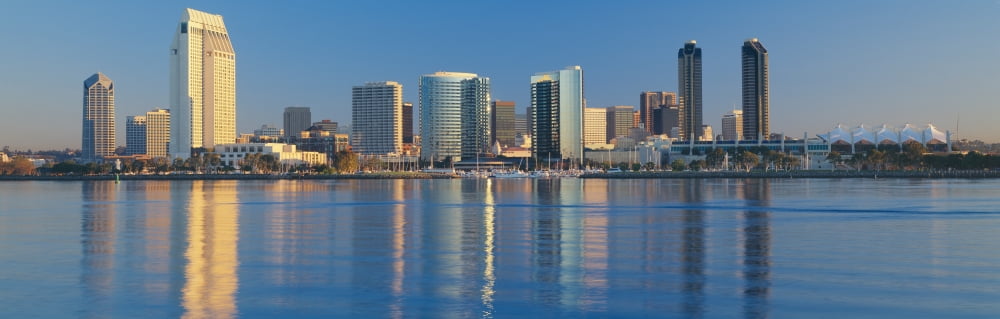 View from Coronado San Diego California Canvas Art - Panoramic Images (36 x 12)