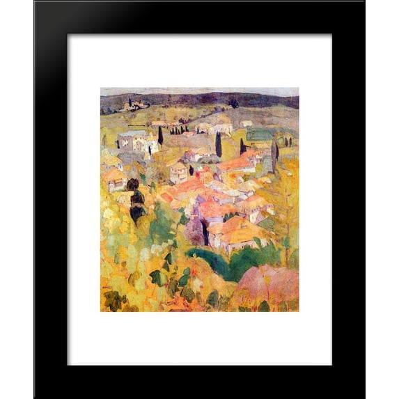 View from Karyes of Mount Athos 20x24 Framed Art Print by Papaloukas, Spyros