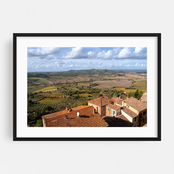View from Montepulciano - Tuscany - Montepulciano Tuscany Italy Photography Black Framed Wall Art Print 20 x 30 inches