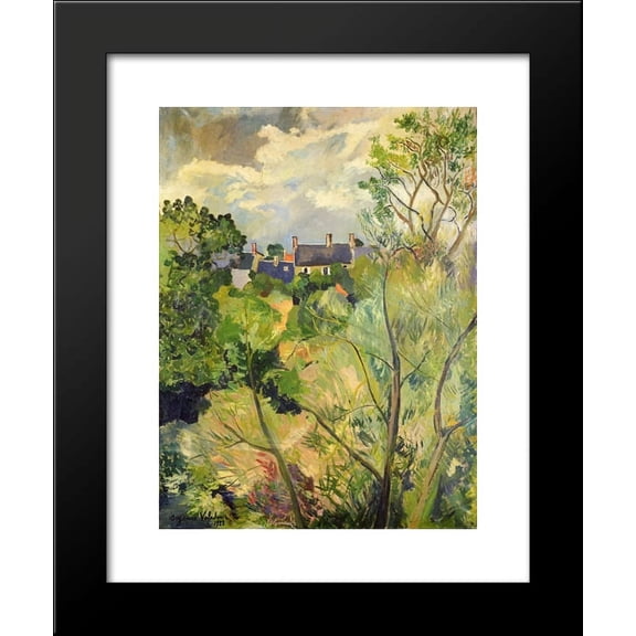 View from My Window in Genets (Brittany) 20x24 Framed Art Print by Suzanne Valadon
