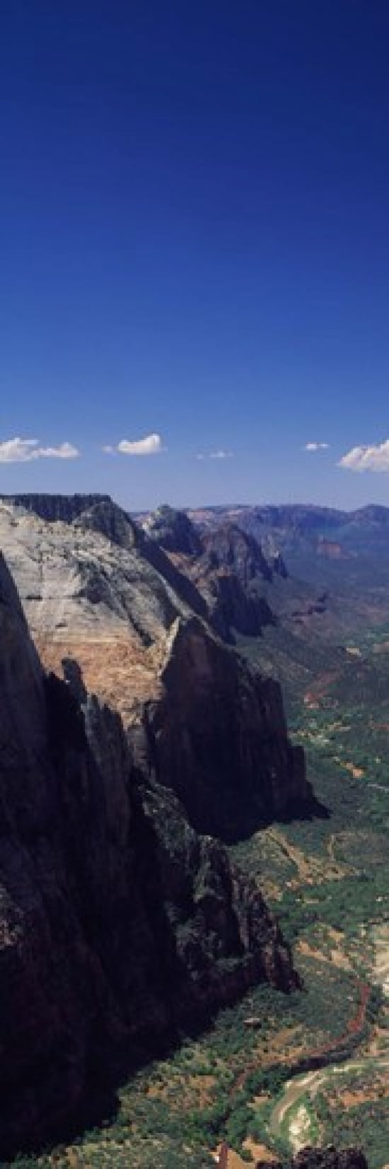 View from Observation Point Zion National Park Utah USA Canvas Art - Panoramic Images (36 x 12)