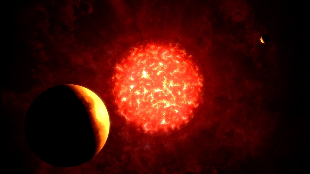 View from Pluto if our Sun were replaced by VY Canis Majoris Canvas Art - Rhys TaylorStocktrek Images (19 x 11)