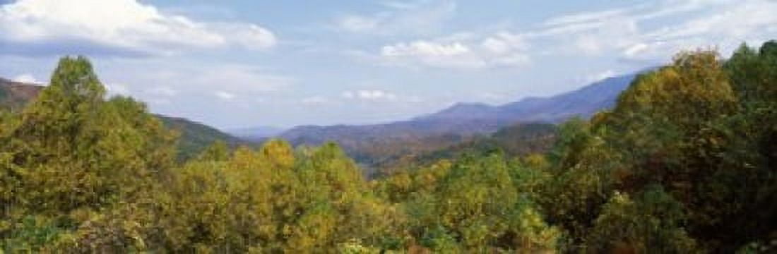 View from River Road Great Smoky Mountains National Park North Carolina Tennessee USA Canvas Art - Panoramic Images (18 x 6)