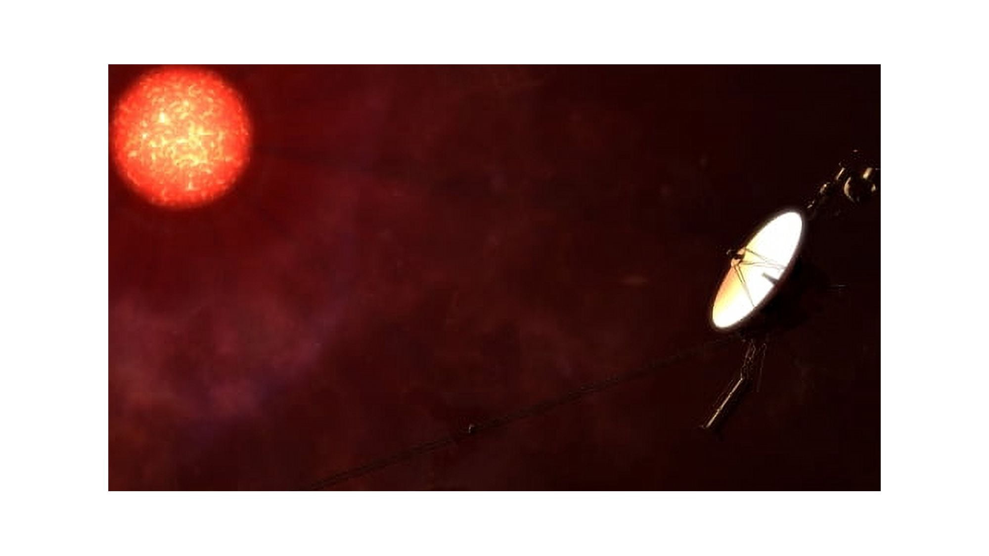View from Voyager 1 if our Sun were replaced by VY Canis Majoris Canvas Art - Rhys TaylorStocktrek Images (38 x 21)