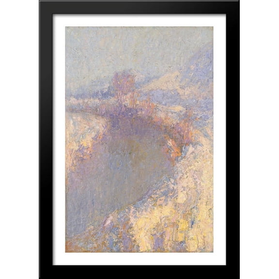 View from my window 28x40 Large Black Wood Framed Print Art by Ivan Grohar