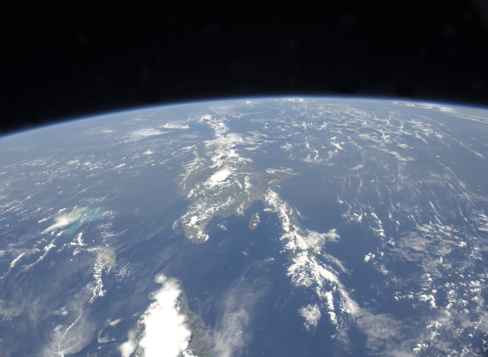 View from space of Saharan dust blowing westward into the Atlantic Ocean Canvas Art - Stocktrek Images (33 x 24)