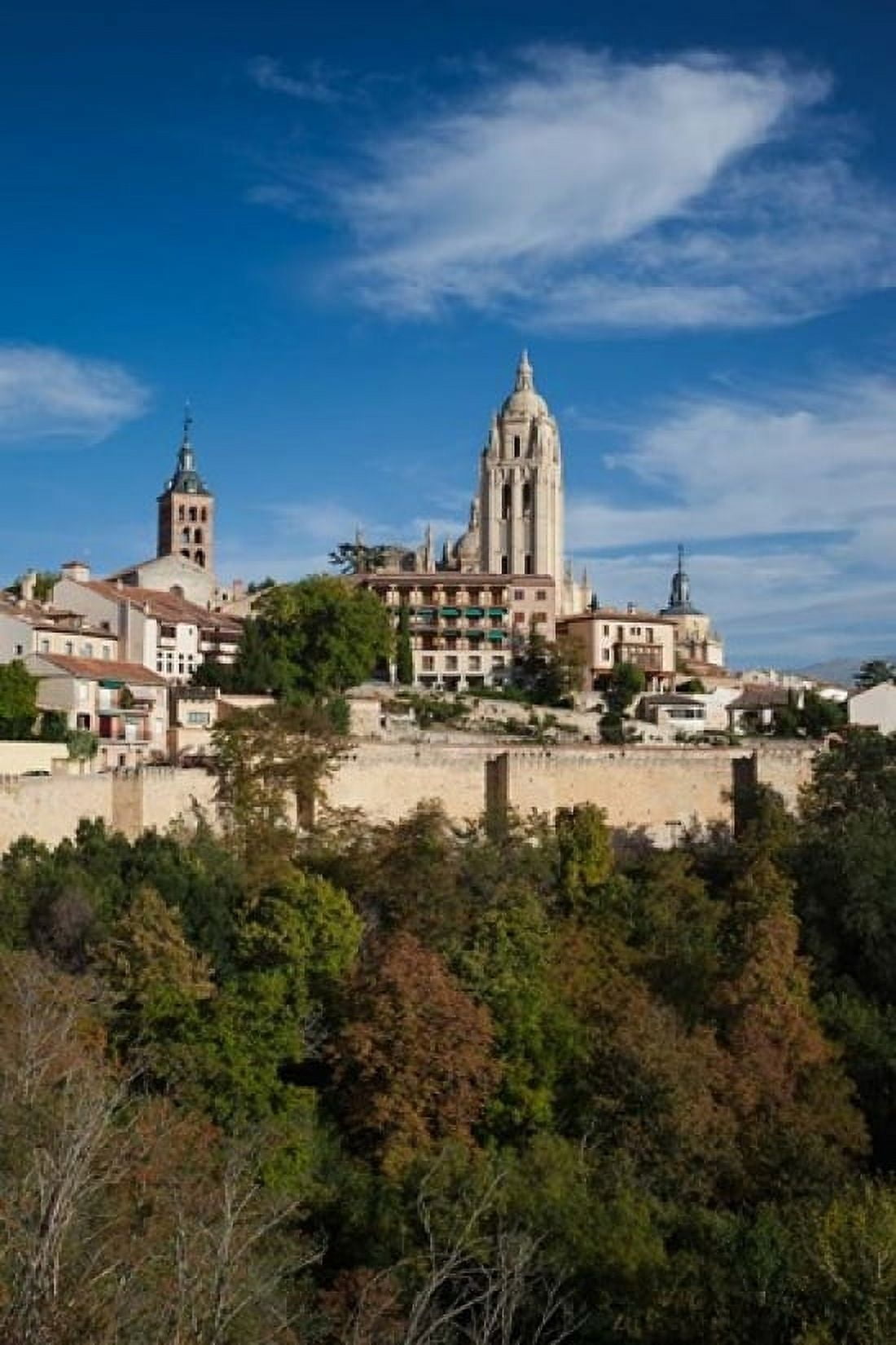 View from the Alcazar Segovia Spain Canvas Art - Walter Bibikow  DanitaDelimont (18 x 24)