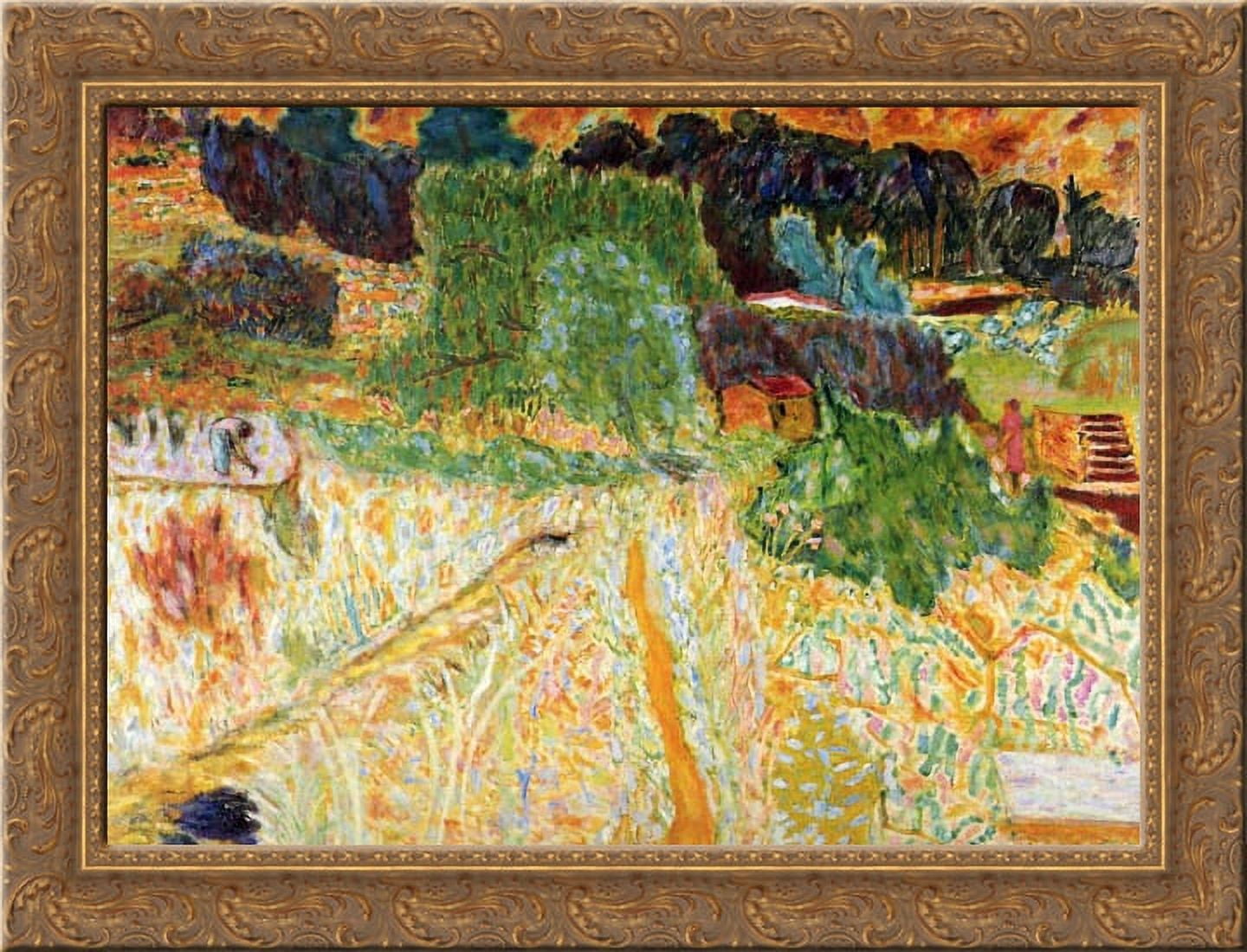View from the Artist's Studio, Le Cannet 24x20 Gold Ornate Wood Framed ...