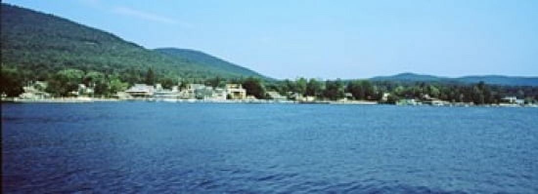 View from the Minne Ha Ha Steamboat Lake George New York State USA Canvas Art - Panoramic Images (18 x 7)