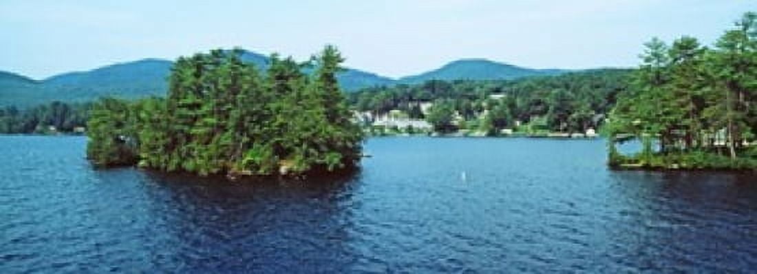 View from the Minne Ha Ha Steamboat Lake George New York State USA Canvas Art - Panoramic Images (36 x 13)