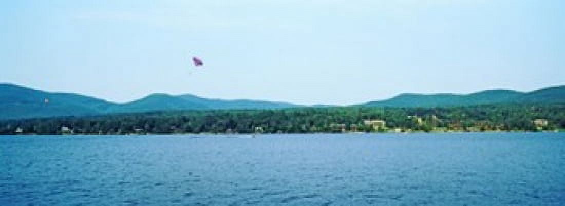 View from the Minne Ha Ha Steamboat Lake George New York State USA Canvas Art - Panoramic Images (36 x 13)