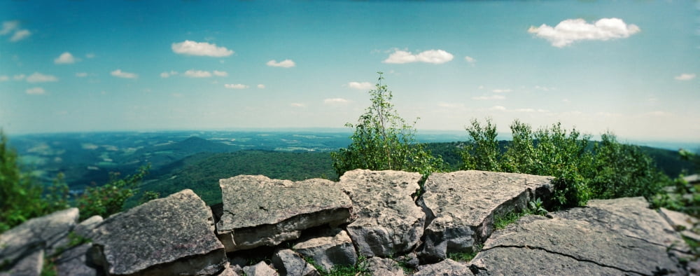 View from the Pinnacle of the Appalachian Trail Blue Mountain Appalachian Mountains Pennsylvania USA Canvas Art - Panoramic Images (6 x 15)