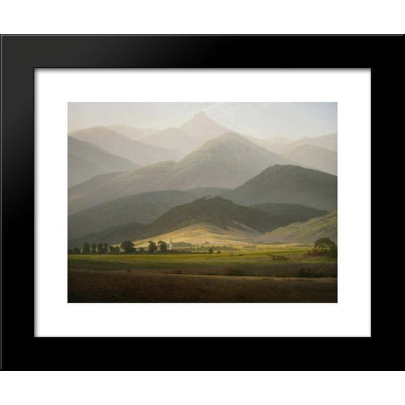View from the Small Warmbrunn Sturmhaube 20x24 Framed Art Print by Caspar David Friedrich