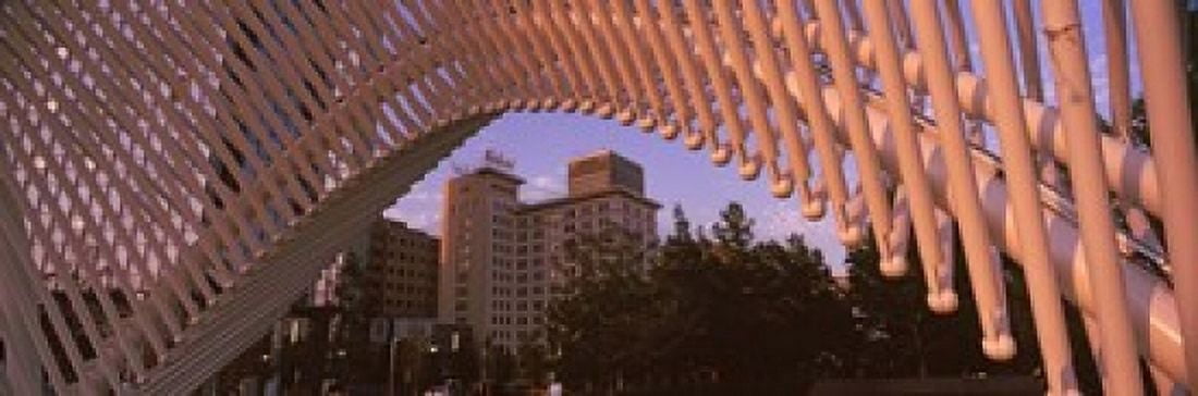 View from under the Myriad Botanical Gardens bandshell Oklahoma City Oklahoma USA Canvas Art - Panoramic Images (18 x 6)